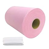 Tulle Roll Spool 6 Inch x 100 Yards (300FT) Wedding Party Decoration,Tutu Skirts with Elastic Band by RayCC (Pink Colour)