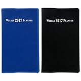 2017 Weekly Page Format Pocket Planner Calendar - Black