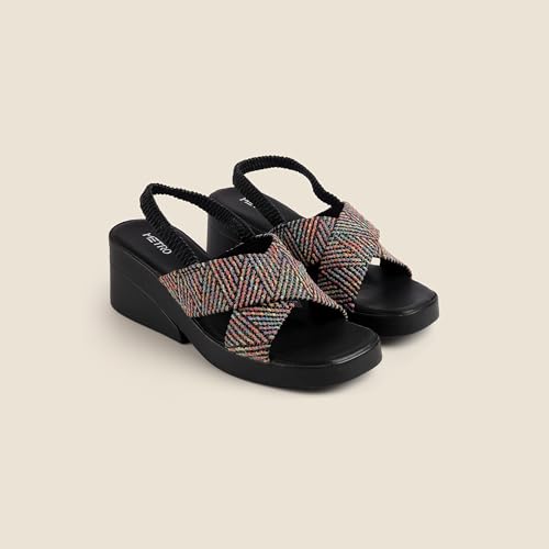 Image of Metro Women's Wedge Heeled Sandal With Back Strap
