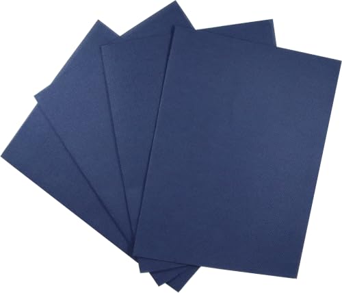 Image of KCS 4 /6 pc of 12 inch x 18 inch 30cmx45cm 16 Count Cotton Aida Cloth Cross Stitch Fabric (Navy Blue, 4 pc)