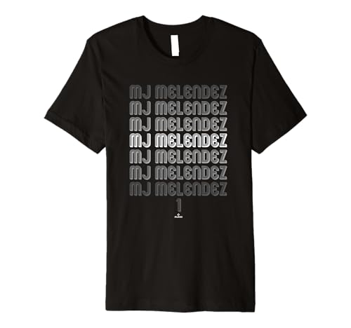 Retro Repeating Text MJ Melendez Kansas City Baseball MLBPA Premium T-Shirt