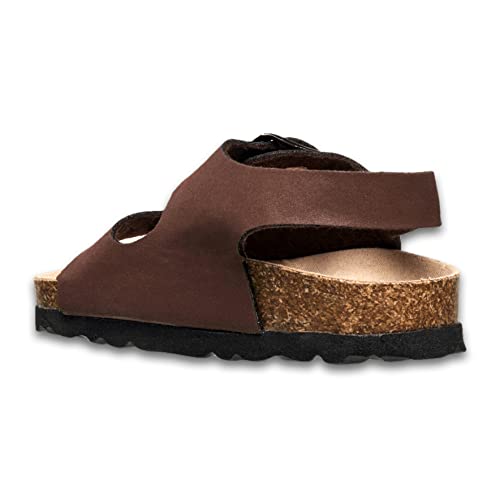 Lucky Brand Toddler Unisex Baby Boy Blanc Double Strap Casual Toddlers Sandals With Velcro Closure In Brown Size: 10 Toddler #TOP5