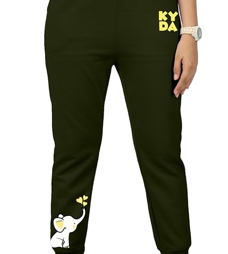 Image of KYDA KIDS Girl's Regular Cotton Joggers for Casual Wear, Jogging, Exercise& Walking (Pack of 1)