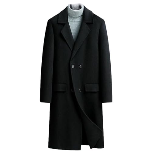 Manteau en laine homme long élégant et décontracté mi-saison