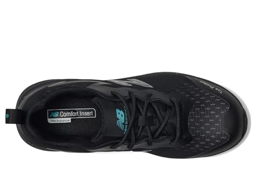 New Balance New Balance Logic Composite Toe Women's Industrial Work Shoes, Black/Aqua, Size 9.5, Comfortable & Lightweight Work Shoes for Women, Electric Hazard, Puncture & Slip Resistant