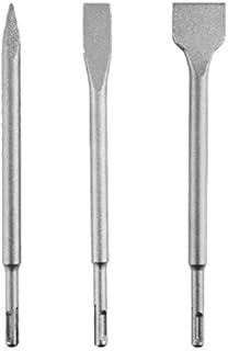 SDS-Plus Chisel Set for Rotary Hammer, SUNGATOR 3-Piece Including Flat Chisel, Point Chisel and Scaling Chisel, Fast Removal for Tile, Concrete, Flooring, Brick and other Masonry Work