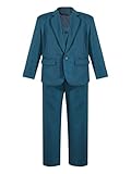 FEESHOW Jungen Anzug Festlich Gentleman Baby Kinderanzug Hochzeit Taufe Kommunions Outfit Schuluniform Jacke Mantel Und Hose Marineblau P 152/12 Jahre