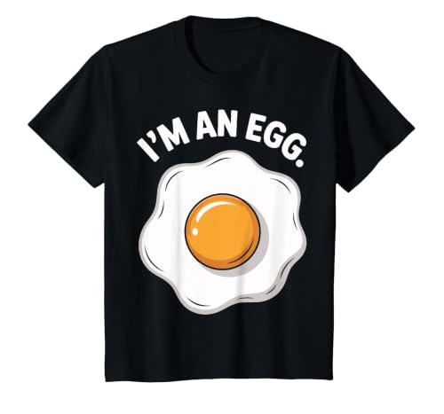 I'm an Egg Humor for Cooks and Food Fans T-Shirt, Youth, Black, 4T