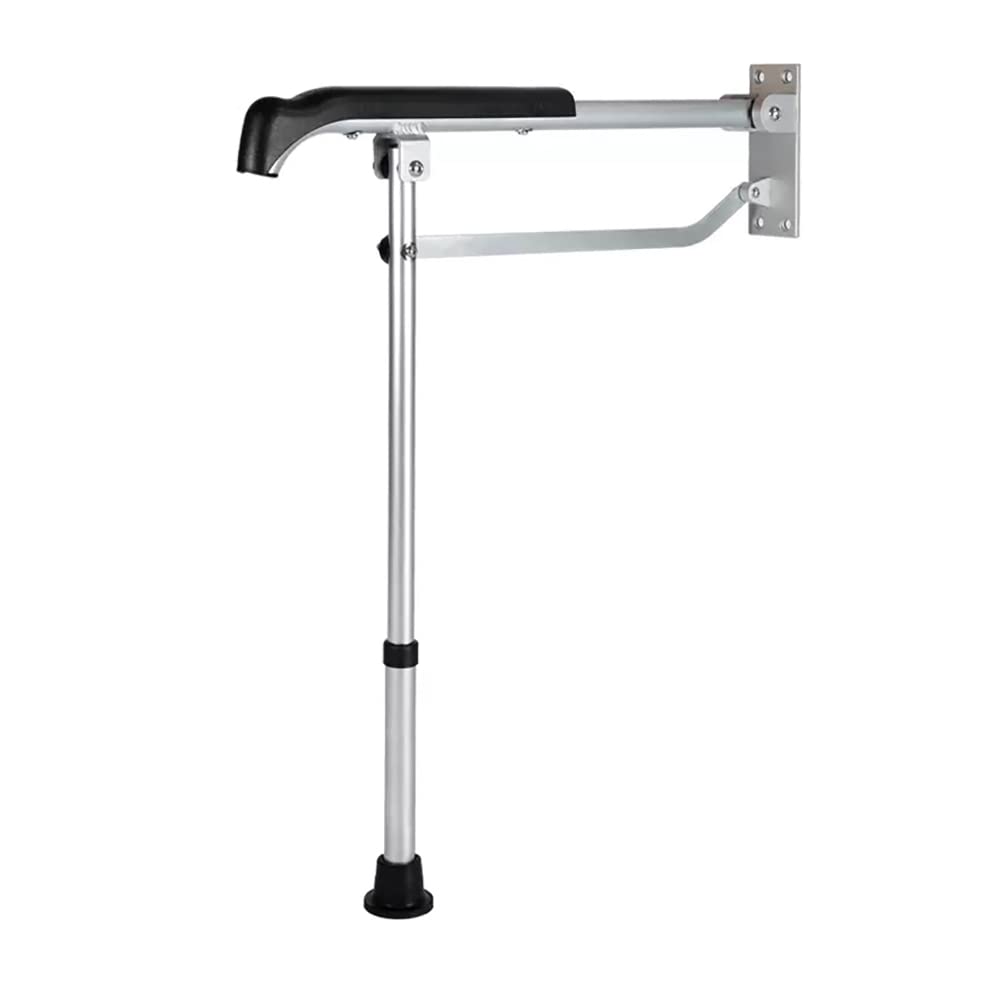 1× Maniglione Corrimano accessibile per Toilette Maniglia per Servizi igienici pubblici Anziani disabili Maniglioni per Bagno Staffe di Assistenza Pieghevole 60mm Regolabile in Altezza 65-75cm