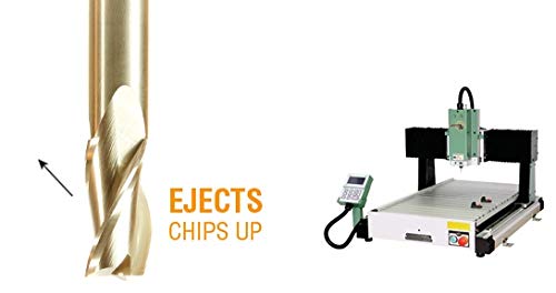 Miniatura 5 de Amana Tool 46591 Extra largo CNC 2D y 3D tallado fondo plano x 0.10 grados x 38 D x 34 CH x 38 SHK x 4 pulgadas de largo x 3 flautas sólido sub