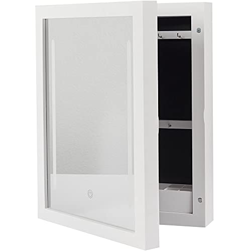 Cosmetic Club SC29373 SC29373-Espejo LED para Armario (Accesorio cosmético), Blanco, 30.00 x 9.30 x 40.20 cm Cover