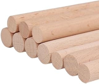 ALBO 1/2" x 48" Wooden Dowel Rods Set - 25 Pack Birch Natural Long Thin Craft Sticks Joinery Curtain Holders Toys Hardwood Smooth Finish Universal Material DIY Decor Bulk Professional