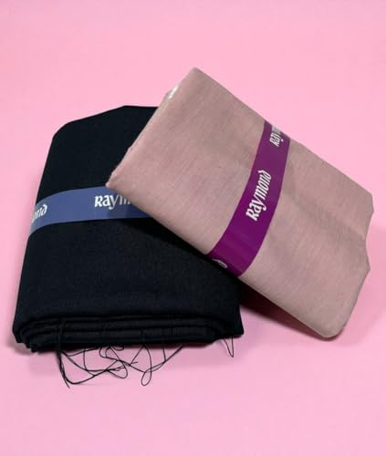 Image of Raymond Makers Men's Shirt & Trouser Fabric Combo with Premium Gift Box | Solid Shirt Fabric with Formal Trouser Fabric | Unstitched Dress Material for Office & Formal Wear