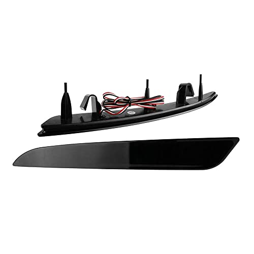 2 Peças Refletor De Pára Choques Traseiro Led Luz De Freio Preta Para Opel Vauxhall Astra J 5D 2009-