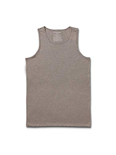 Volcom Men's Via Stone Tank Top, Graphite Heather, Large