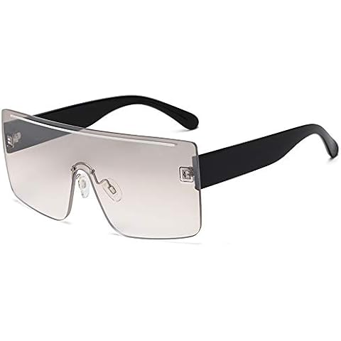 OLINOWL Oversized Comfortable Sunglasses For Women And Men Colored Transparent Eyewear Draw lines Glasses, YMA104 Cover