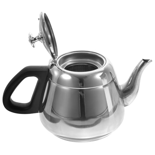 CIYODO Bouilloire à Thé Inoxydable 1,2 L Infuseur en Métal pour Gaz et Induction, Conception Fonctionnelle pour Usage Quotidien Cuisine, Théière Domestique Polyvalente