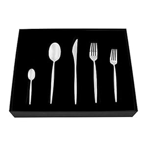 Karaca Lizbon-bestekset met doos Set van 60 Stuks, Voor 12 Personen, 18/10 Roestvrij Staal Bestekset, Machine Wasbaar, Perfect Voor Dagelijks Gebruik, Premium Kwaliteit