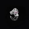 Jewellery Pit - Handmade Gothic Biker Sterling Silver Skull Men's Ring with Ring and Silver Polishing Cloth Gift - Mens Skull Biker Ring (X 1/2) #2