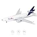 QIYUMOKE MD-11 1/300 Diecast Metal Airplane Model Kits with Stand (8.3-inch L) Cargo Airplane Model for Adult Plane Toy Aviation Gifts or Collections