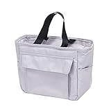 Mobile Gefrierbox Aluminiumfolie-Isoliertasche mit großer Kapazität, tragbare Mode-Handtasche, Outdoor-Picknicktasche, wasserdichte Isoliertasche, Tragetasche Picknickkorb Leer (Purple, One Size)
