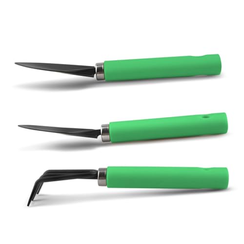 Toddmomy Juego de Herramientas Manuales de Jardinería para Cultivo en Interiores, Mini 3 Piezas de Acero Inoxidable, Pala y Rastrillo Verde y Negro Mango de Plástico, Kit para Suculentas - imagen 5
