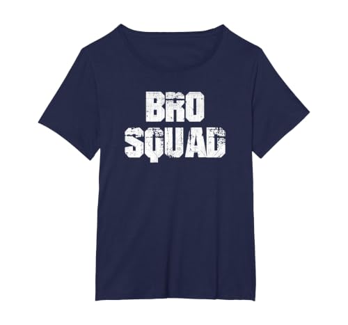Bro Squad - Brothers for Life T Shirt T-Shirt, Women's Plus, Navy Blue, 3X