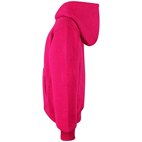 Sweat-shirt uni rose en coton doux pour fille et garçon