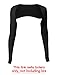 YEOREO Women Crop Top Long Sleeve Bolero Open Front Workout Cropped Shirts Sports Shrug Black S