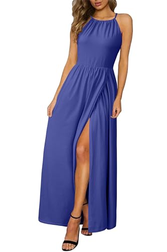 Image of KILIG Women's Summer Floral Beach Flowy Split Maxi Long Dresses
