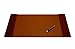 Dacasso Mocha Leather Desk Pad with Side Rails, 22-Inch by 14-Inch