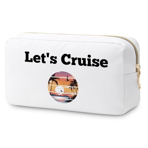 Cruise Travel Gifts for Women Makeup Bag Cruise Ship Gifts Cruise Lover Gifts Trip Vacation Gifts Cruising Gifts Carnival Cruise Themed Cosmetic Bag Christmas Birthday Gift Travel Pouch Weekend Gifts