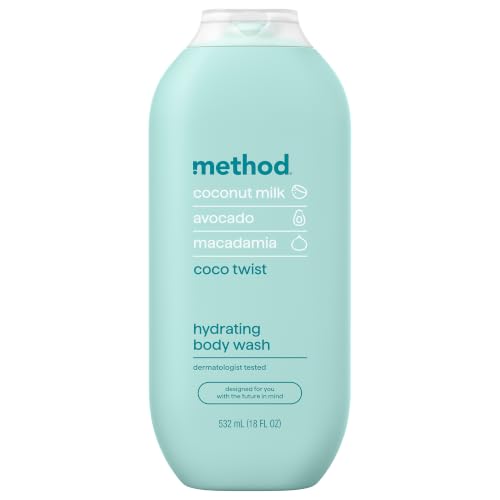 method Body Wash Coco Twist - Leaves Skin Feeling Soft & Moisturized Made Without Parabens Notes of Coconut Milk Avocado & Macadamia 18 fl oz