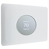Solar White Rectangle Wall Plate for Google Nest Thermostat 2020 Version, Designer Texture Trim Piece