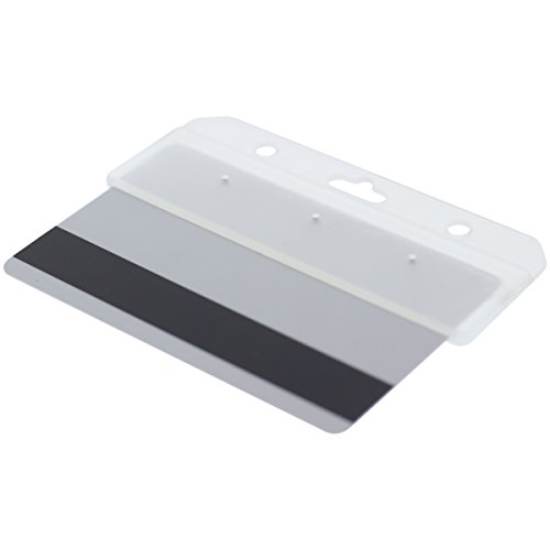 Frosted Rigid Plastic Horizontal Half Card Id Badge Holders - Hard Plastic Easy Access Swipe Card Holders By Specialist Id #TOP3