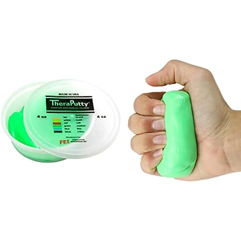 CanDo TheraPutty Standard Hand Exercise Putty For Rehabilitation, Exercises, Hand Therapy, Occupational Therapy, Hand Strengthening, Improve Motor Skills, Stress Relief 4-ounce Cover