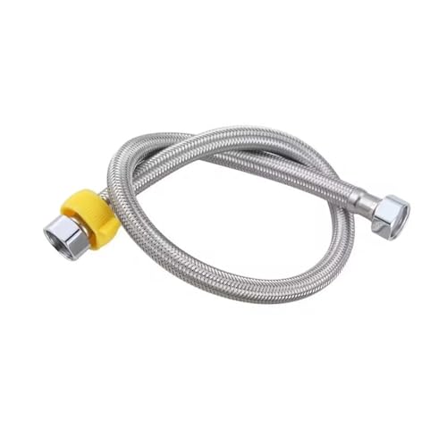 G1/2 Black 30-60CM Nylon Water Inlet Hose Faucet Heater Pipe Toilet Connection Kitchen Bathroom All Tube(A,40cm)