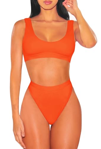 Viottiset Damen Bademode Crop Top Bikini Set Zweiteilige Badeanzug mit...