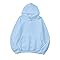 Lauweion Basic effen fleecehoodie voor dames, letteropdruk, losse pasvorm, lange mouwen, kangoeroezak en laag ingezette schouder, sweater, trui, top, XL