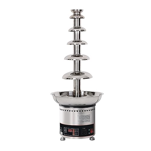 Chocolate Fountain Machine, 4-7 Tiers, Adjustable Temperature, 304 Stainless Steel, Easy to Assemble for Parties and Weddings