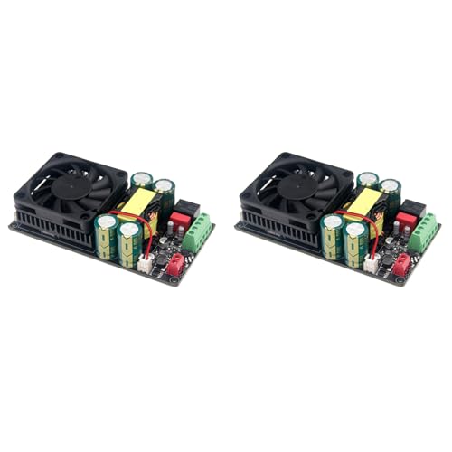 Ynusgeyx 2X HiFi IRS2092 1000W Mono Canal Digital Clase D Etapa Subwoofer Placa Amplificadora de Potencia con Altavoz Relé-B