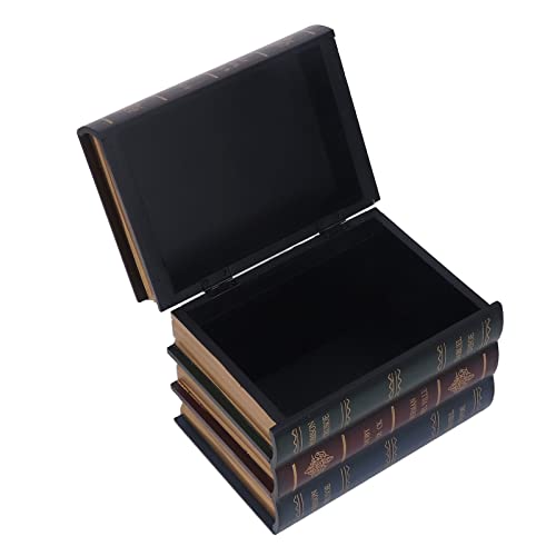 Miniatura 4 de Decoraciones De Libros Antiguos, Caja De Almacenamiento De Baratijas En Forma De Libro Vintage, Caja De Almacenamiento De Joyería De Libro De Simulación Accesorios De Escritorio 20 X 15.7 X 14cm