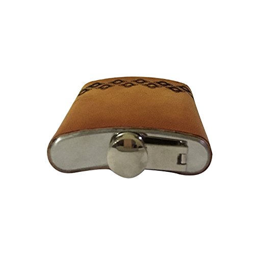 Achernar Genuine Leather Liquor Whiskey Flask For Liquor Drinking Alcohol / 7 Ounces Pocket Hip Flask #TOP3