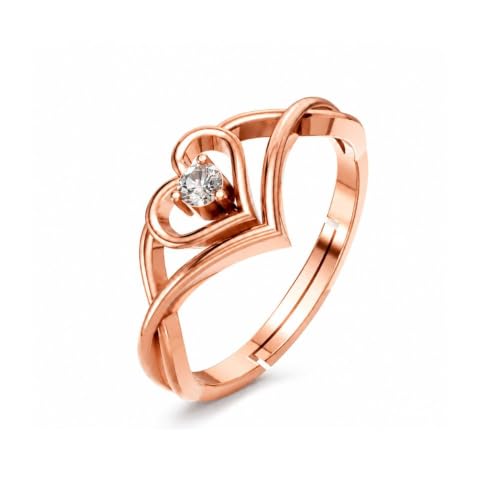 Image of Miss Highness 925 Silver Knot CZ Adjustable Ring for Women and Girls | Knot Design | Silver Jewellery With Authenticity Certificate | Gift for Girlfriend Wife | Casual Wear Ring