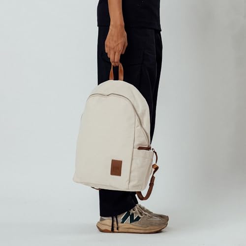 Image of DailyObjects Pedal Everyday Casual Laptop Backpack Compatible with upto 14 inch Laptop | Unisex Travel Backpack | Made of Durable Canvas Material | Zippered Compartments with Pockets