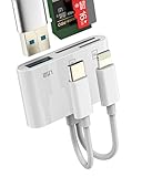 Parfaitement compatible : adaptateur USB de différents modèles pour iPhone 15, 14, 13, 12, 11, 7, 8 Plus, pour iPad, compatible avec Samsung S24, S23, S22, ordinateur portable et MacBook et autres appareils USB-C, Lightning. Aucun pilote ou logiciel nécessaire. (Remarque : Le port Lightning ne prend en charge que iOS 13 et versions ultérieures)