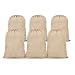 ACCENTHOME Accent Home Cotton Canvas Printable Laundry Draw String Plain Bag 6 Pc Pack Extra Large 28x36 (WxL) for Heavy Duty and Extra Space