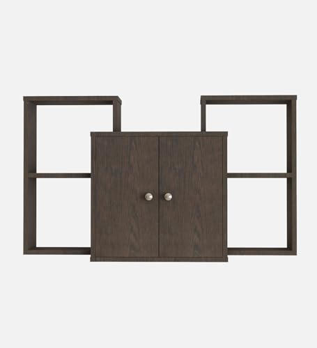 Image of WYDE Multipurpose Modular Wall Racks /Shelves /Organiser /Decor Particle Board Wall Shelf (Number of Shelves - 4, Brown)