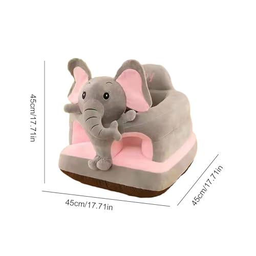 Miniatura 5 de Firulab Asiento De Apoyo Para Niños Pequeños - Soporte De Asiento Con Forma De Animal Para Aprender A Sentarse - Asientos De Piso De Felpa, Silla Para Sentarse Para Niños, Regalo De Cumpleaños Para