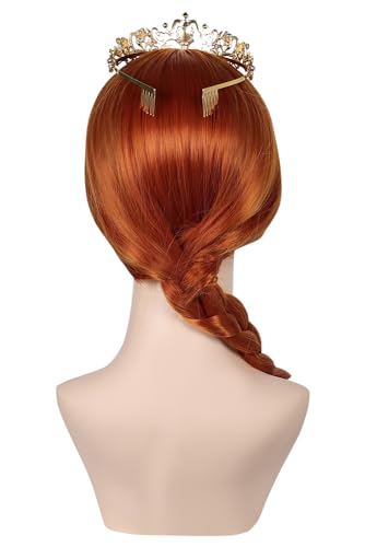 Perruque princesse et couronne pour cosplay Halloween et fêtes d'enfants